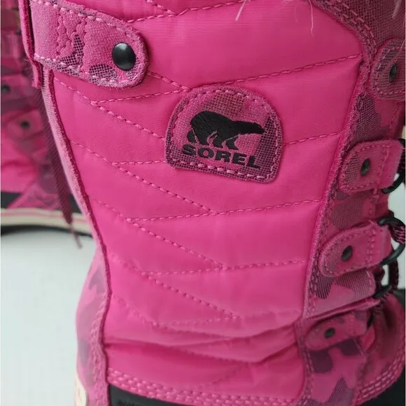 Sorel Pink Tofino Faux Fur Ice Rubber Boots