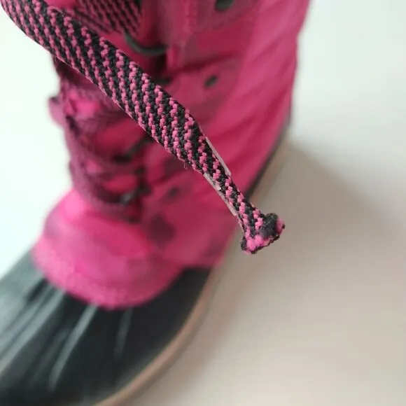 Sorel Pink Tofino Faux Fur Ice Rubber Boots