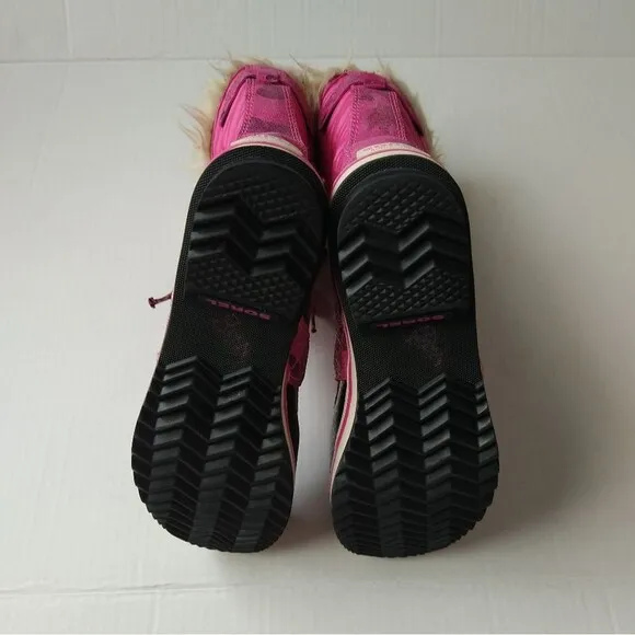 Sorel Pink Tofino Faux Fur Ice Rubber Boots