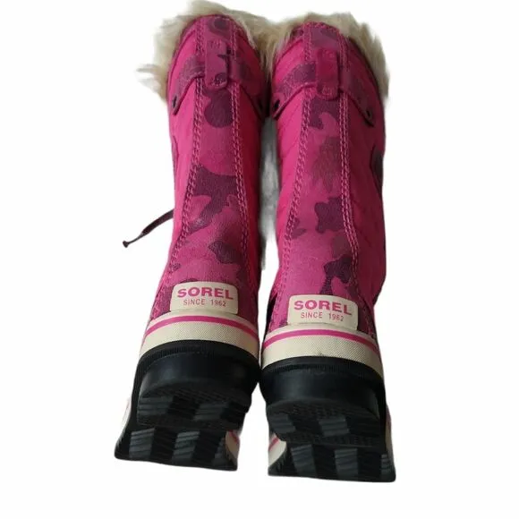 Sorel Pink Tofino Faux Fur Ice Rubber Boots