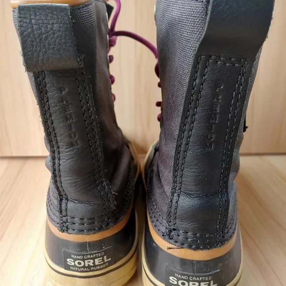 Sorel Premium Snow Waterproof Canvas Black Winter Boots Women's 7 NL1717-011