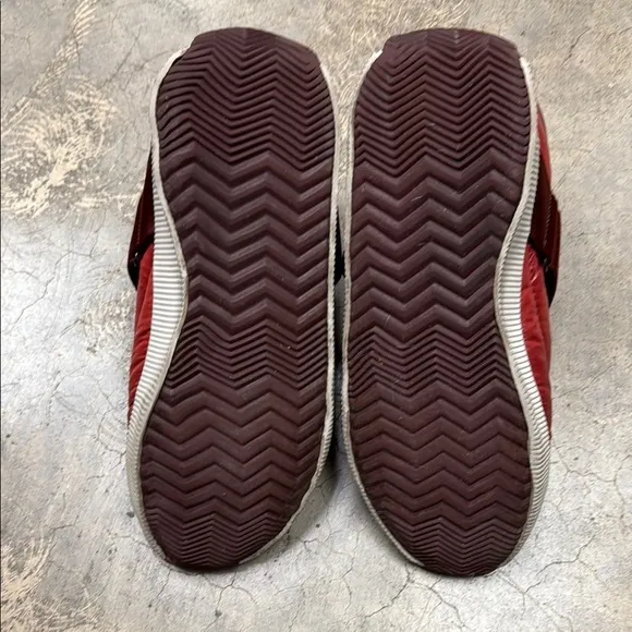 Sorel Red Quilted Slip-On Sneakers
