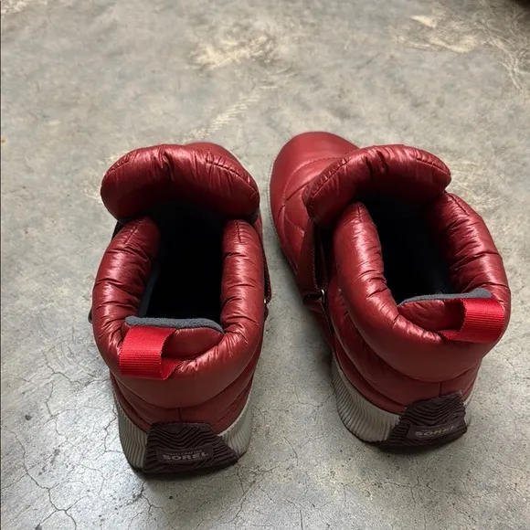 Sorel Red Quilted Slip-On Sneakers