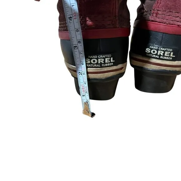Sorel Slim Pack II Lace Boots Candy Apple Size 7