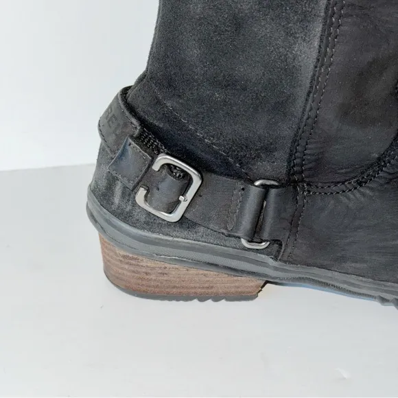 Sorel Slimboot Women's Sz 8.5 Tall Riding Waterproof Black Leather Winter Boots