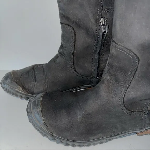 Sorel Slimboot Women's Sz 8.5 Tall Riding Waterproof Black Leather Winter Boots
