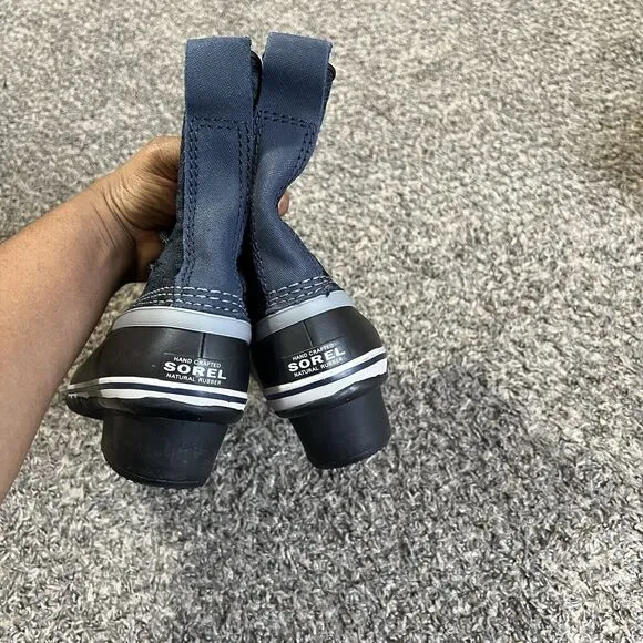 Sorel Slimpack 1964 Women's Waterproof Boots US 9.5 Navy Black Lace-Up Mid Calf