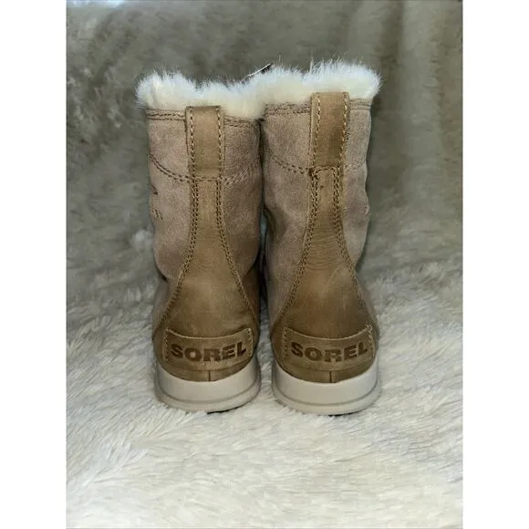 Sorel Suede Faux Fur Lined Boots Size 8