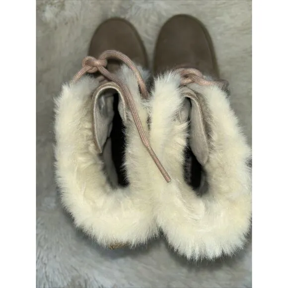 Sorel Suede Faux Fur Lined Boots Size 8