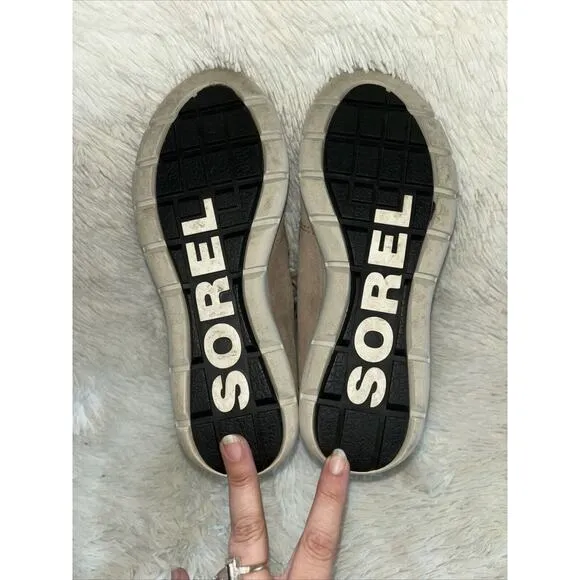 Sorel Suede Faux Fur Lined Boots Size 8
