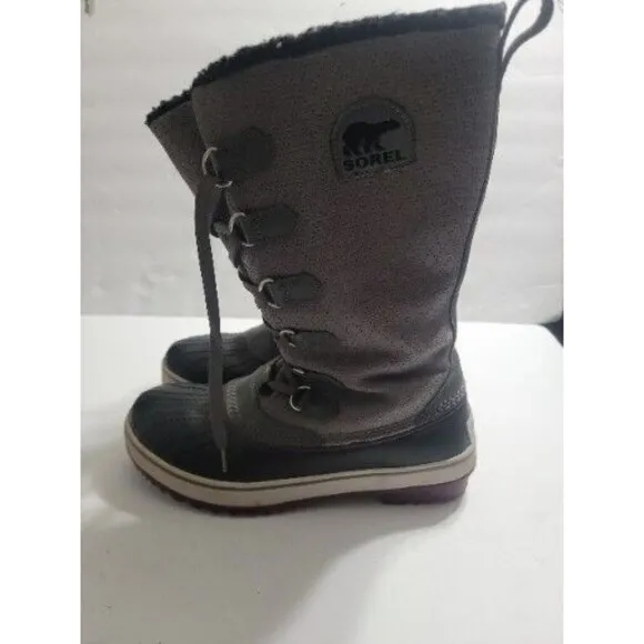 Sorel Tivoli Womens Size 9 Gray Waterproof Winter Boots Wmns NL1907 052