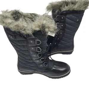 SOREL Tofino II' Faux Fur Lined Waterproof Boot Black‎ Women’s Size 6.5 FLAWED