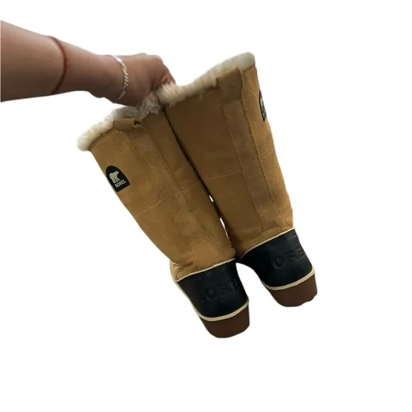 SOREL Tívoli Lace Up Fur Suede Leather High II Boots
