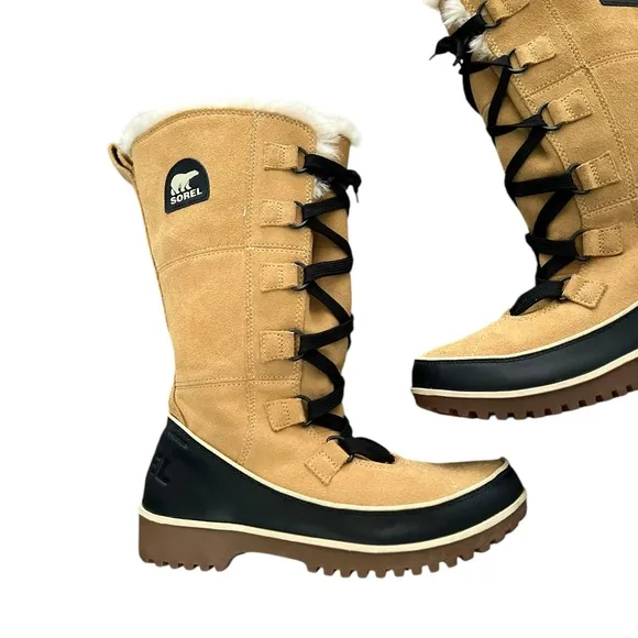 SOREL Tívoli Lace Up Fur Suede Leather High II Boots