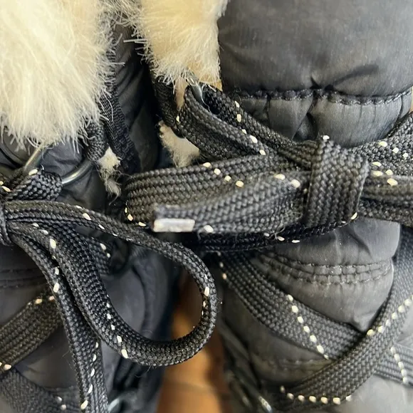 Sorel Whitney black faux fur winter boots