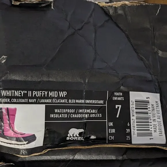 Sorel Whitney II Puffy Mid Waterproof Boots, Pink, Big Kids 7 M