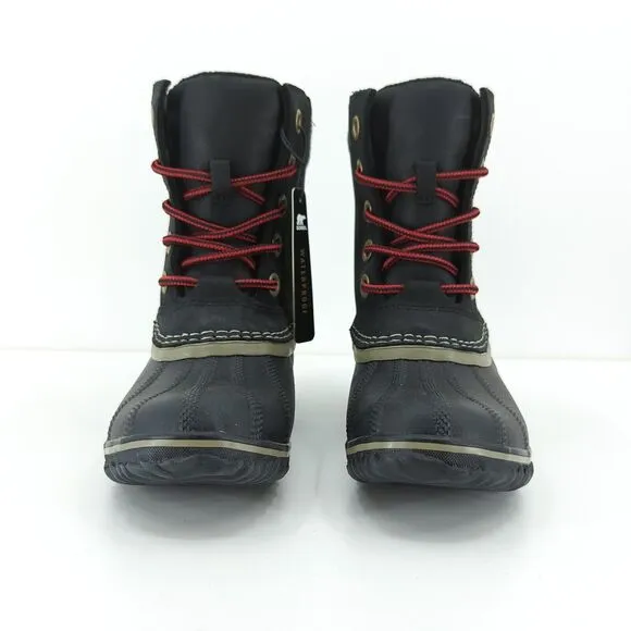 Sorel Women 6 Slimpack ii Lace Duck Boots Kettle Black Wool Waterproof Leather