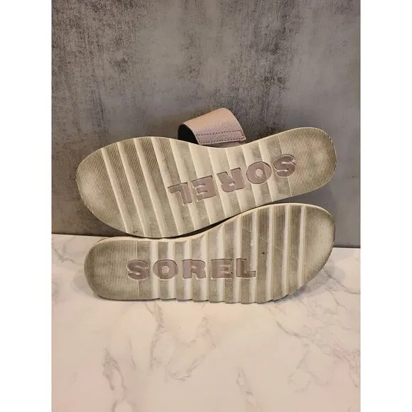 Sorel Women's Ella II Slide Sandals Mauve Vapor Animal Print Size: US 7.5 | EUC