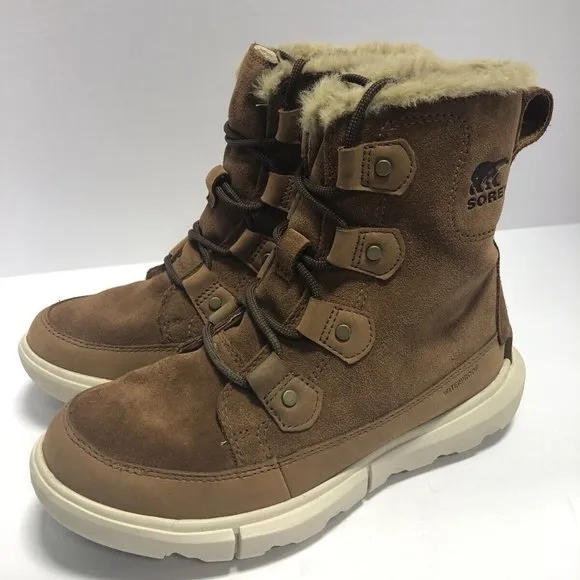 Sorel Women’s Explorer II Joan Waterproof Brown Winter Boots, Size 6M