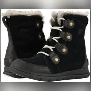 Sorel Womens Explorer Joan Waterproof Leather Faux Fur Lined Boots Size 10