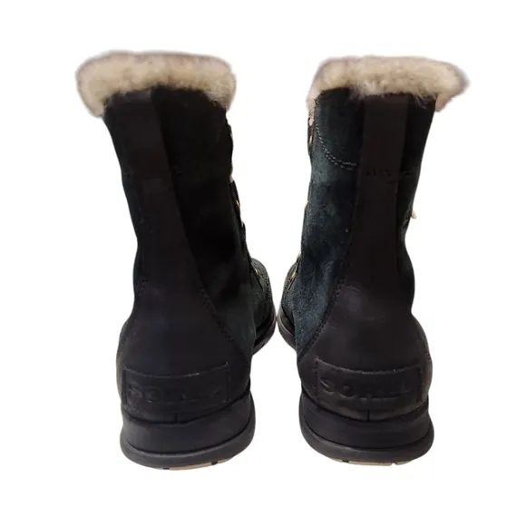 Sorel Womens Explorer Joan Waterproof Leather Faux Fur Lined Boots Size 10
