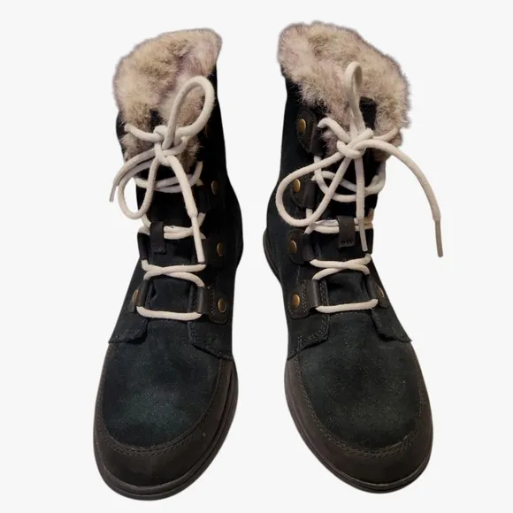 Sorel Womens Explorer Joan Waterproof Leather Faux Fur Lined Boots Size 10