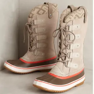 Sorel | women’s | Joan of Arctic | knit | lace up | suede waterproof | 8 | boots