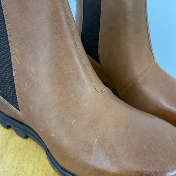 Sorel Women's Joan of Arctic Wedge III Chelsea Waterproof Leather Wedge Boots 11