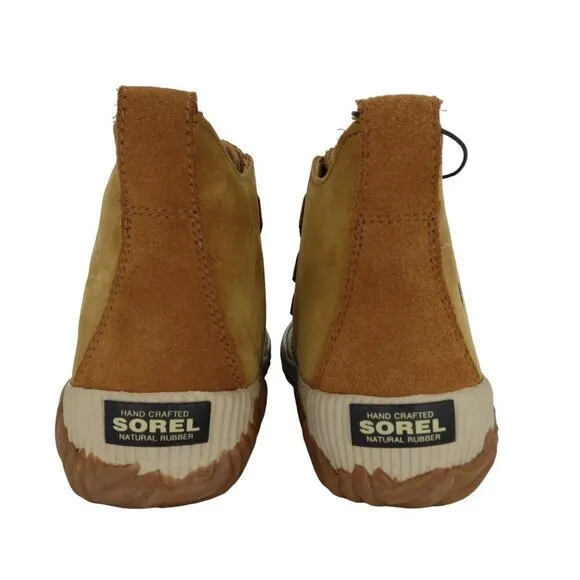 SOREL Women's Out N About Plus Rain Duck Boot in Brown Leather Size 5 NEW