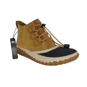 SOREL Women's Out N About Plus Rain Duck Boot in Brown Leather Size 5 NEW