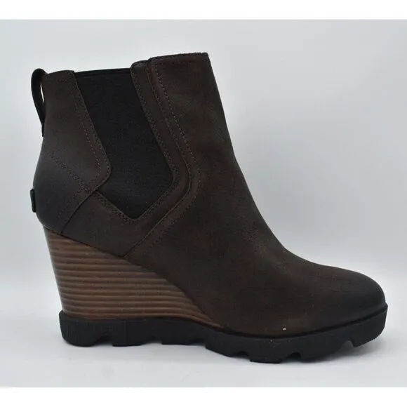 Sorel Womens Size 11 Joan Uptown Chelsea Wedge Waterproof Suede Boots Booties