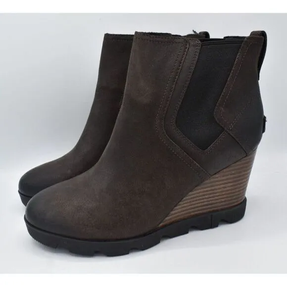 Sorel Womens Size 11 Joan Uptown Chelsea Wedge Waterproof Suede Boots Booties