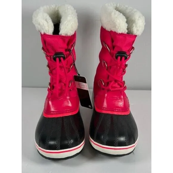 Sorel YOOT PAC Nylon Waterproof Winter Boots Insulated Bright Rose Youth Size 6