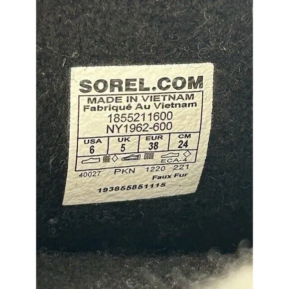 Sorel YOOT PAC Nylon Waterproof Winter Boots Insulated Bright Rose Youth Size 6