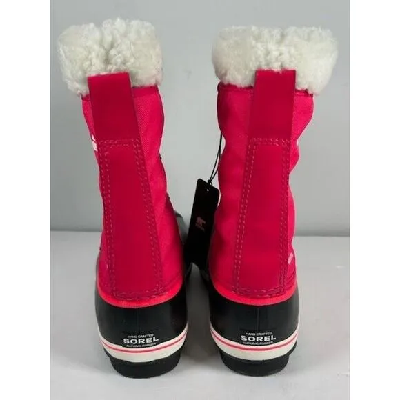 Sorel YOOT PAC Nylon Waterproof Winter Boots Insulated Bright Rose Youth Size 6