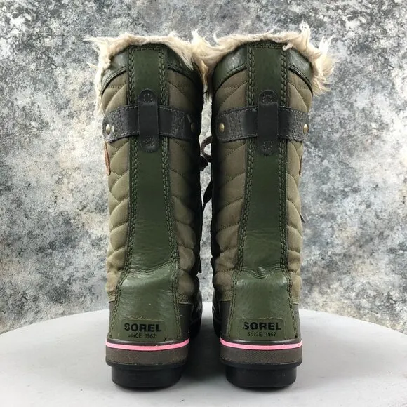 Sorel Youth Size 3 Tofino II Hiker Green Alpine Tundra Waterproof Snow Boots