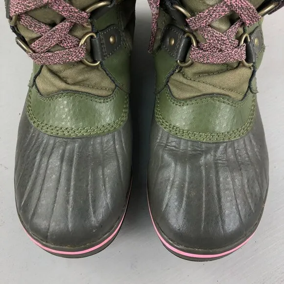 Sorel Youth Size 3 Tofino II Hiker Green Alpine Tundra Waterproof Snow Boots