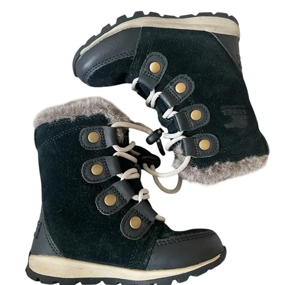 Sorel Youth Suede Waterproof Winter Snow Boots, Size 8