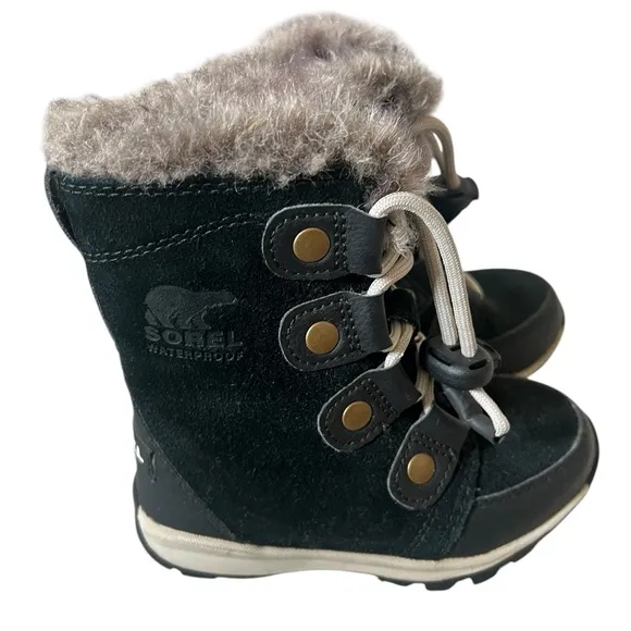 Sorel Youth Suede Waterproof Winter Snow Boots, Size 8