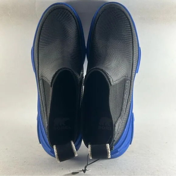 Sorel Brex Chelsea Waterproof Leather Boots Black Blue Size 9.5 NL4303-011