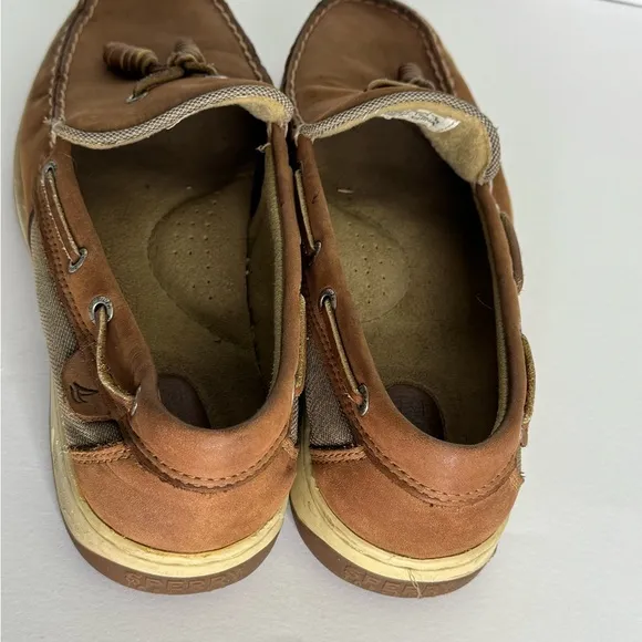Sperry Brown Leather Loafers with Tassel and Moccasin Design women’s 9