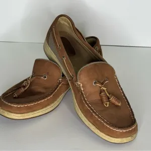 Sperry Brown Leather Loafers with Tassel and Moccasin Design women’s 9