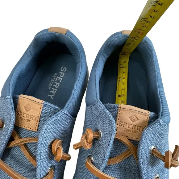 Sperry Captain's Moc Hemp Blue Slip-On Sneakers Men's Size 11.5M