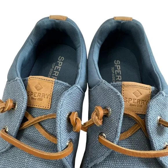 Sperry Captain's Moc Hemp Blue Slip-On Sneakers Men's Size 11.5M