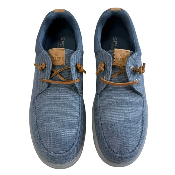 Sperry Captain's Moc Hemp Blue Slip-On Sneakers Men's Size 11.5M