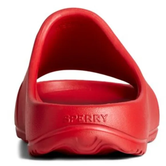 SPERRY MENS FLOAT LOGO SLIDE SANDALS  RED 💥🆕 FAST PROCESSED SHIPPED!