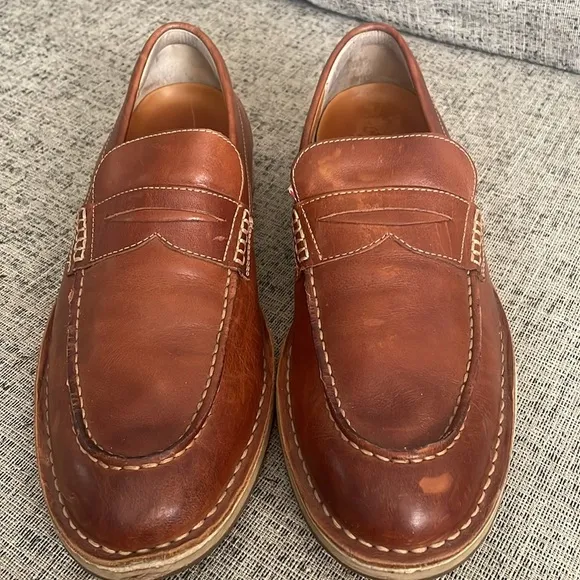 Sperry Men’s Tan Leather Gold Cup Loafers Size 10.5 M