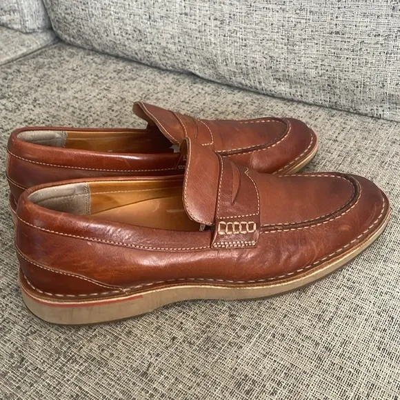 Sperry Men’s Tan Leather Gold Cup Loafers Size 10.5 M