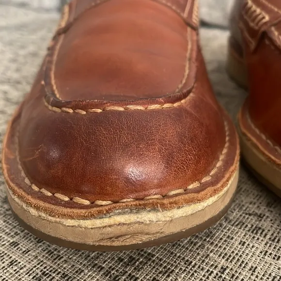 Sperry Men’s Tan Leather Gold Cup Loafers Size 10.5 M
