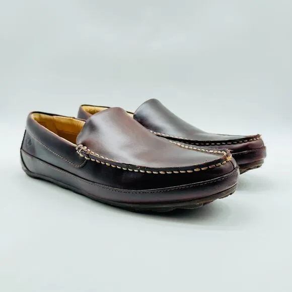 Sperry Shoes Mens 8.5 Brown Leather Loafers Venetian Slip On Casual Dress NEW
